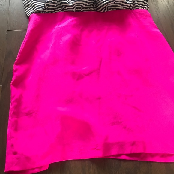 COPY - Greylin Hot Pink & Striped Dress XS - Picture 2 of 5